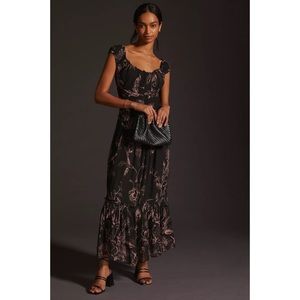 Anthropologie Ruched Sweetheart Midi Dress. New without tags